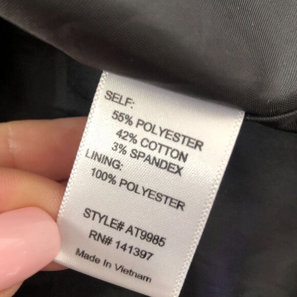 ASTR Black Cream Plaid Long Line Classic Preppy Open‎ Front Duster Jacket Coat S - Picture 12 of 16